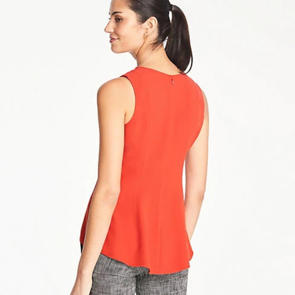 Ann Taylor Seamed Shell Blazing Red - Picture 2 of 2